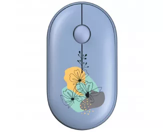 Мышь беспроводная 2E MF300 Flora Silent WL BT Mallow Blue (2E-MF300WFLORABL)
