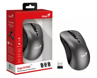 Мышь беспроводная Genius Ergo 8100S Gray (31030040401)