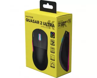 Мышь беспроводная Hator Quasar 2 Ultra 4K Wireless Black/Pink (HTM570BP)