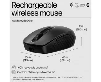 Мышь беспроводная HP 690 Rechargeable Bluetooth Black (7M1D4AA)
