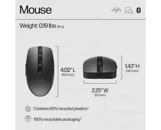 Мышь беспроводная HP 710 Rechargeable Silent Wireless Black (6E6F2AA)