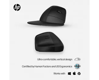 Мышь беспроводная HP 920 Ergonomic Vertical Wireless/Bluetooth Black (6H1A4AA)