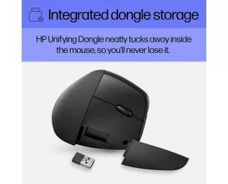 Мышь беспроводная HP 920 Ergonomic Vertical Wireless/Bluetooth Black (6H1A4AA)