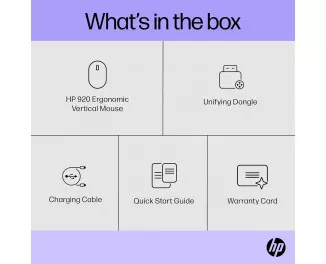 Мышь беспроводная HP 920 Ergonomic Vertical Wireless/Bluetooth Black (6H1A4AA)