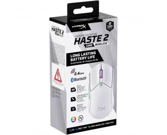 Миша бездротова HyperX Pulsefire Haste 2 Core Wireless White (8R2E7AA)