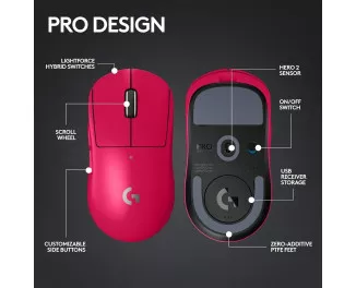Мышь беспроводная Logitech G Pro X Superlight 2 Magenta (910-006797)