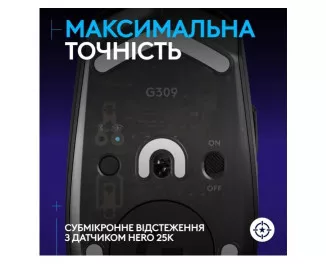 Мышь беспроводная Logitech G309 Lightspeed Black (910-007199)