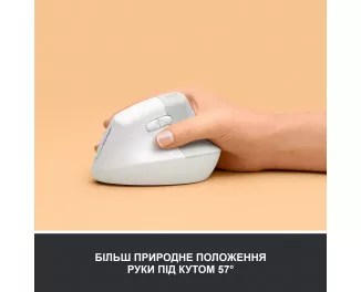 Мышь беспроводная Logitech Lift Bluetooth Vertical Ergonomic Mouse Off-White (910-006475)