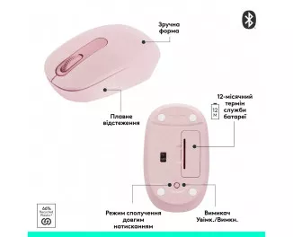 Миша бездротова Logitech M196 Bluetooth Rose (910-007461)