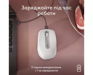 Миша бездротова Logitech MX Anywhere 3S for Mac Pale Gray (910-006946)