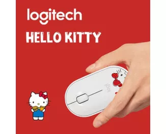 Мышь беспроводная Logitech Pebble M350 Hello Kitty White (910-006031)
