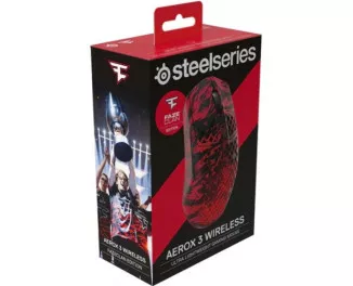 Мышь беспроводная SteelSeries Aerox 3 Wireless Faze Clan Edition Red Black (62609)