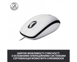 Мышь Logitech M100 USB White (910-006764)