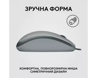 Мышь Logitech M110 Silent USB Mid Gray (910-006760)