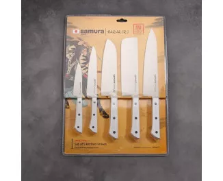 Набор из 5 кухонных ножей Samura Harakiri (SHR-0250W)
