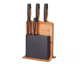 Набор кухонных ножей с бамбуковым блоком Fiskars Functional Form 5 шт (1057552)