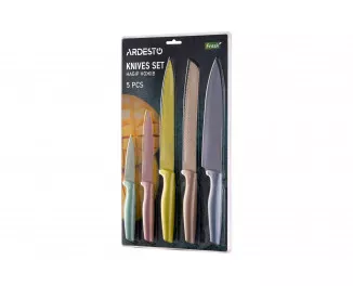 Набор ножей Ardesto Fresh, 5 предметов, нержавеющая сталь, пластик