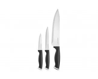 Набор ножей Ardesto Gemini Gourmet, 3 предмета, нержавеющая сталь, пластик, черный