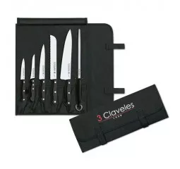 Набор ножей из 6-ти предметов 3 Claveles Uniblock (01704)