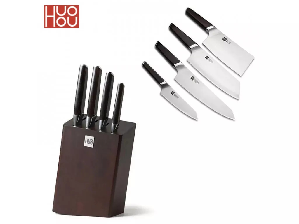 Набор ножей с подставкой Xiaomi Huo Hou Fire Waiting Steel Knife Set ...