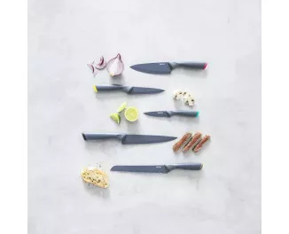 Набор ножей Tefal Fresh Kitchen, деревянная колода, 5шт, нержавеющая сталь, пластик, дерево, черный