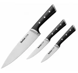 Набор ножей Tefal Ice Force, 3шт, нержавеющая сталь, пластик, черный