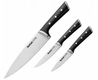 Набор ножей Tefal Ice Force, 3шт, нержавеющая сталь, пластик, черный