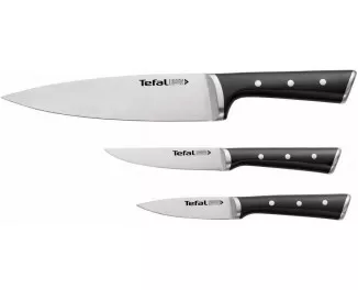 Набор ножей Tefal Ice Force, 3шт, нержавеющая сталь, пластик, черный