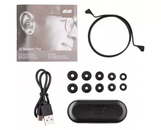 Наушники беспроводные 2E Novem Pro True Wireless Waterproof Mic Black (2E-EBTWNPBK)