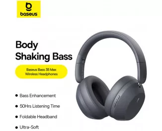 Навушники бездротові Baseus Bass 35 Max Wireless Headphones Twilight Grey (A00070800821-00)