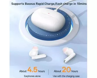 Навушники бездротові Baseus Bowie M1 True Wireless Earphones White (NGTW270102)