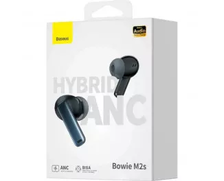 Навушники бездротові Baseus Bowie M2s True Wireless Earphones Cluster (NGTW350101) Black