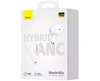 Навушники бездротові Baseus Bowie M2s True Wireless Earphones (NGTW350102) Moon White