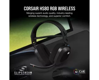 Наушники беспроводные Corsair HS80 RGB Wireless Carbon (CA-9011235-EU)