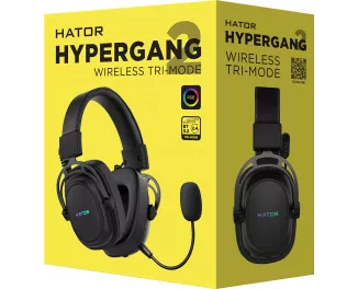 Наушники беспроводные Hator Hypergang 2 Wireless Tri-Mode Black (HTA-950)