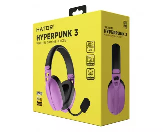 Навушники бездротові Hator Hyperpunk 3 Wireless Cyber Violet (ESH19)