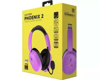 Навушники бездротові Hator Phoenix 2 Wireless Violet (ESH42)