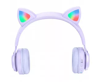 Навушники бездротові hoco W39 Cat ear Purle