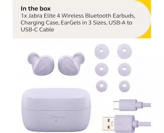 Наушники беспроводные JABRA Elite 4 Lilac (100-99183003-99)