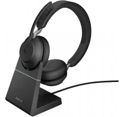 Навушники бездротові Jabra Evolve2 65 Link380c MS Stereo Stand Black (26599-999-889)