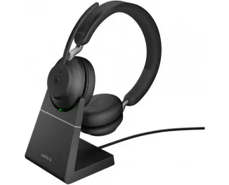 Навушники бездротові Jabra Evolve2 65 Link380c MS Stereo Stand Black (26599-999-889)