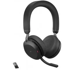 Навушники бездротові Jabra Evolve2 75 MS Stereo USB-A Black (27599-999-999)