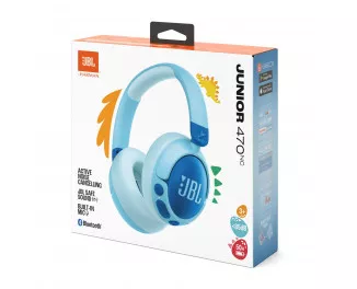 Навушники бездротові JBL Junior 470NC Blue (JBLJR470NCBLU)