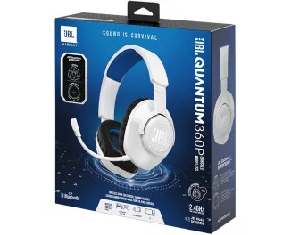 Бездротові навушники JBL Quantum 360P Wireless for PS White (JBLQ360PWLWHTBLU)