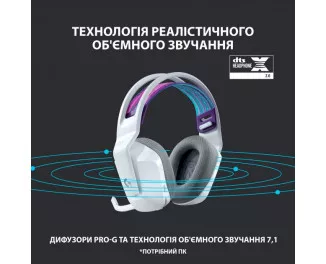 Навушники бездротові Logitech G733 Lightspeed Wireless RGB White (981-000883)