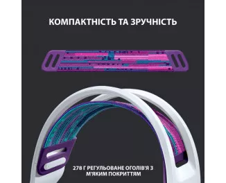 Навушники бездротові Logitech G733 Lightspeed Wireless RGB White (981-000883)