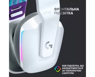 Навушники бездротові Logitech G733 Lightspeed Wireless RGB White (981-000883)