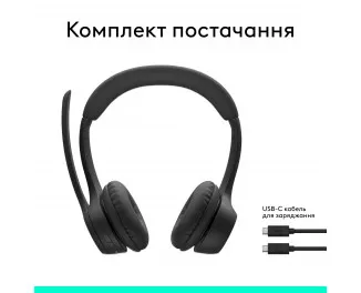 Наушники беспроводные Logitech Zone 300 Wireless Black (981-001407)
