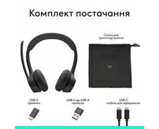Навушники бездротові Logitech Zone 305 for Business Wireless/Bluetooth Direct Black (981-001458)