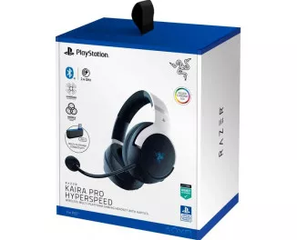Бездротові навушники Razer Kaira Pro Hyperspeed for PS5 Bluetooth White-Black (RZ04-04030200-R3G1)